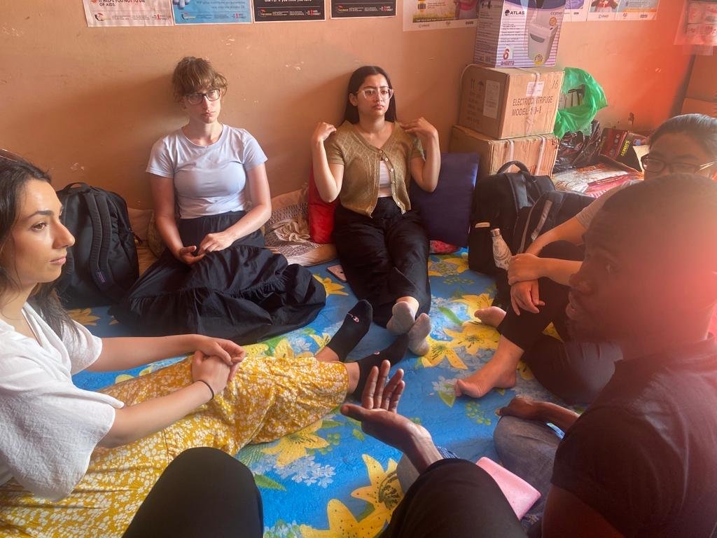 Young health learners in discussion