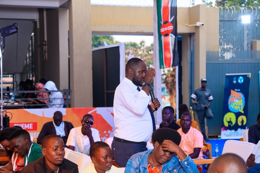 The CEO of AHF-UG facilitating a regional capacity building workshop for the Youth Leaders